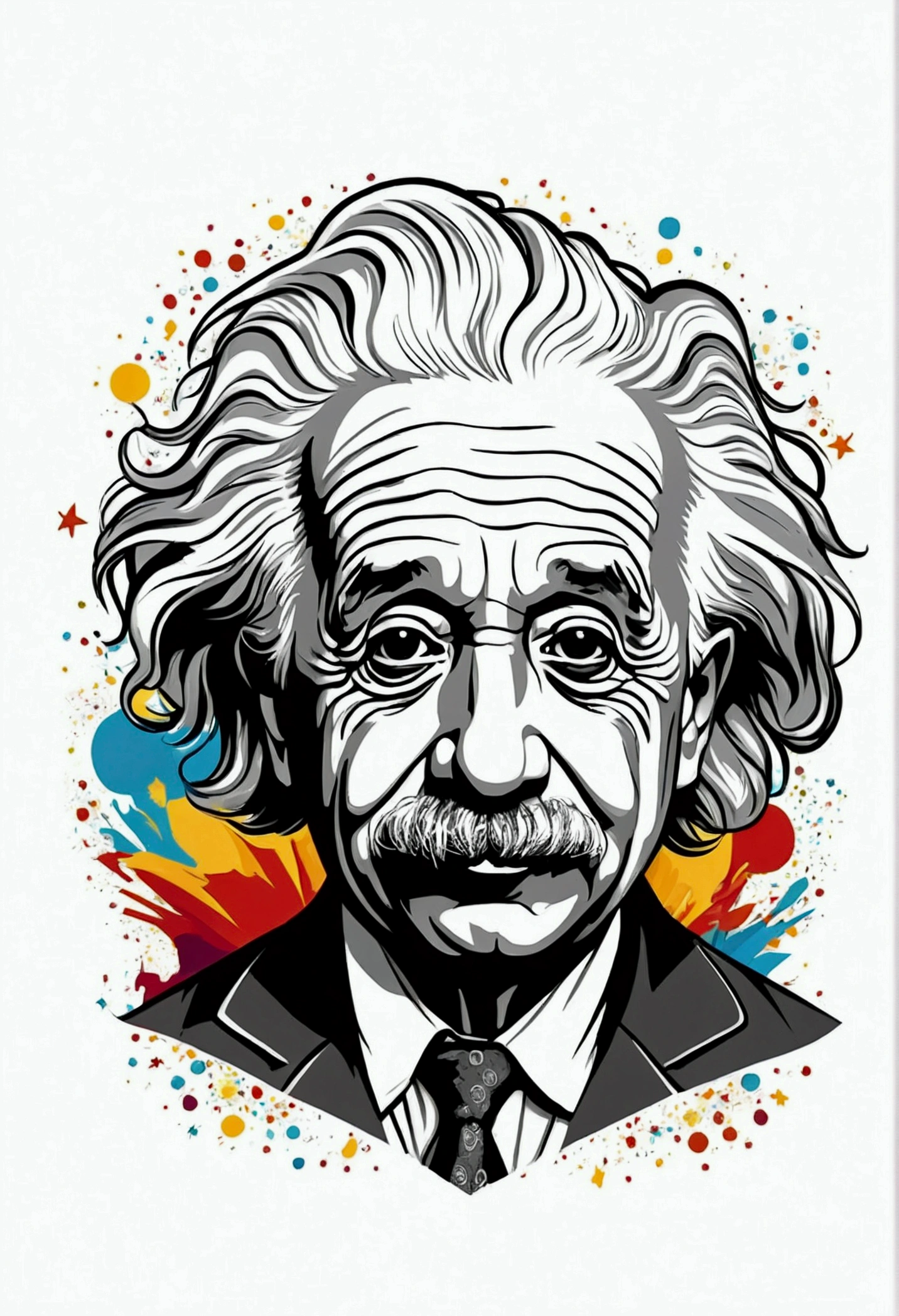 Einstein Karikatur T-Shirt-Design, Happy Birthday