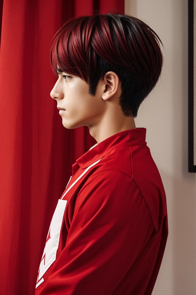 Profile picture of an anime boy in red outfit because he likes red