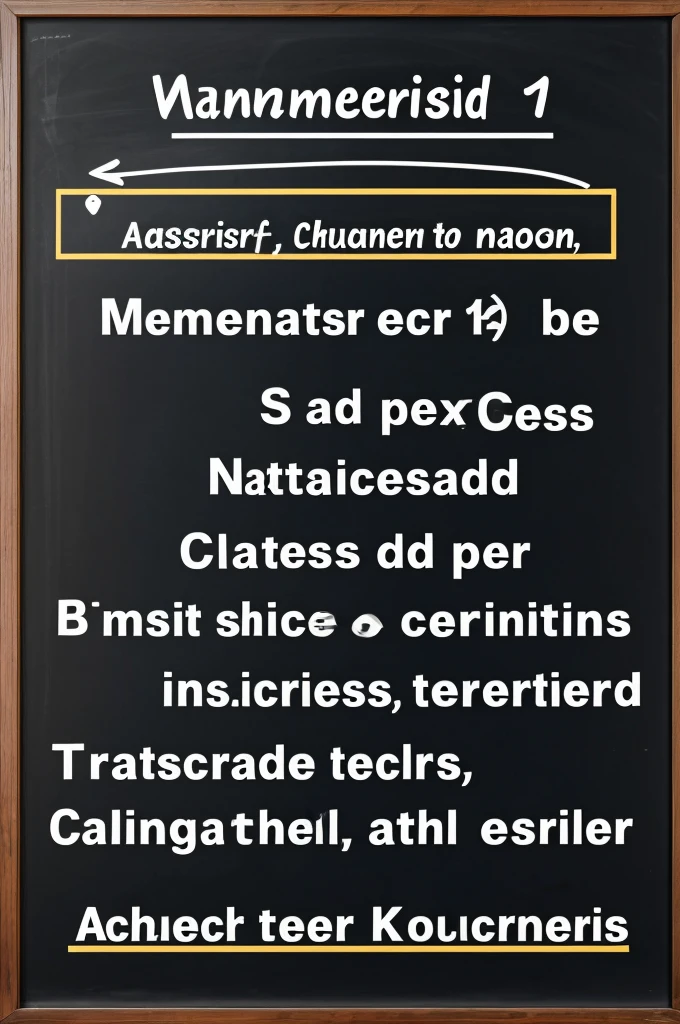 announcement, Math classes, teacher, children attending, blackboard with numbers