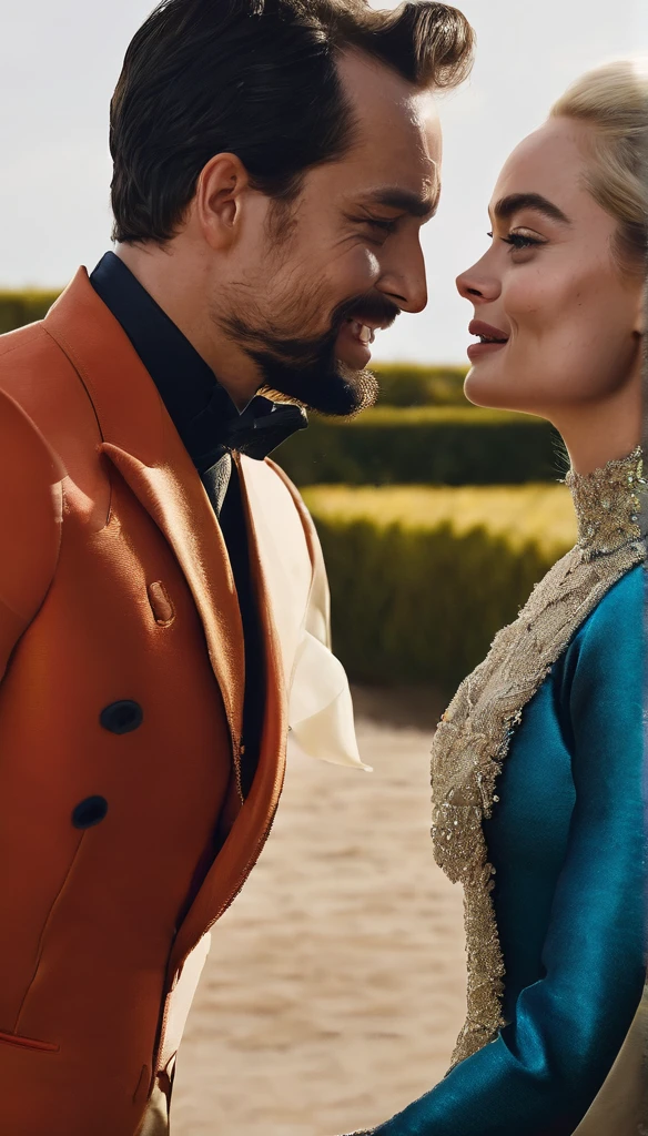 Modelo Francisco Lachwolski e Margot Robbie como casal 