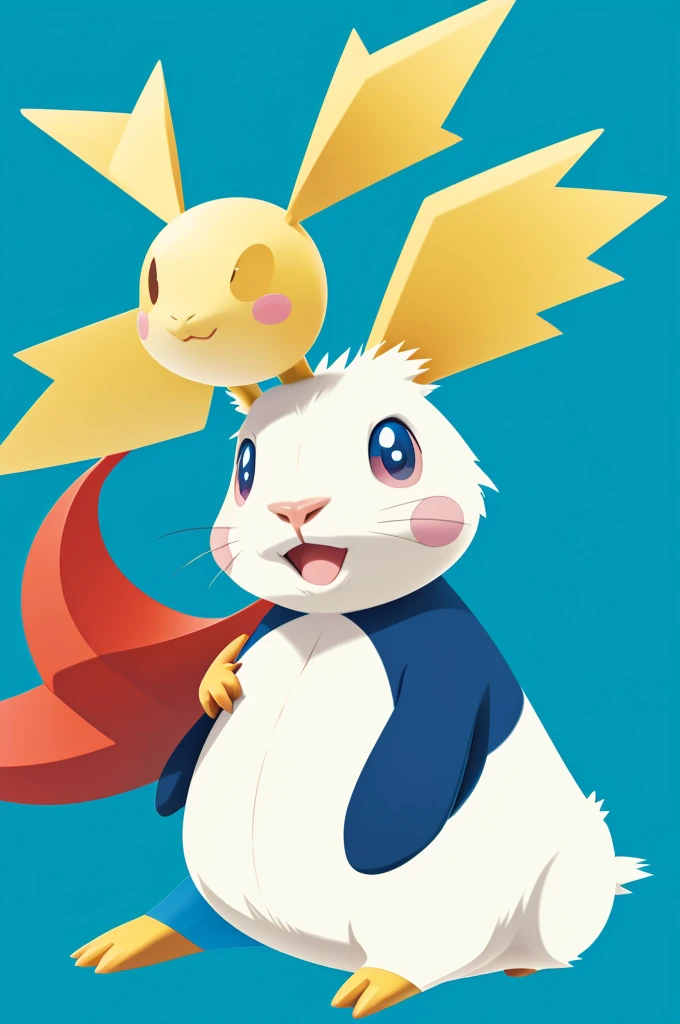 Cartoon image of an electric Pokémon type guinea pig