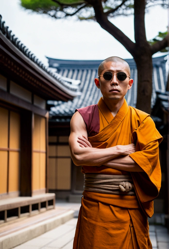 Japanese monk、Small、Expert、strongest、sunglasses、