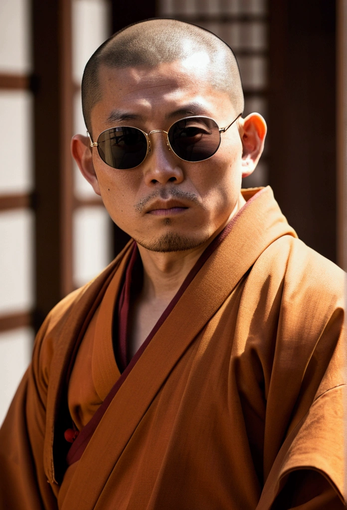 Japanese monk、Small、Expert、strongest、sunglasses、