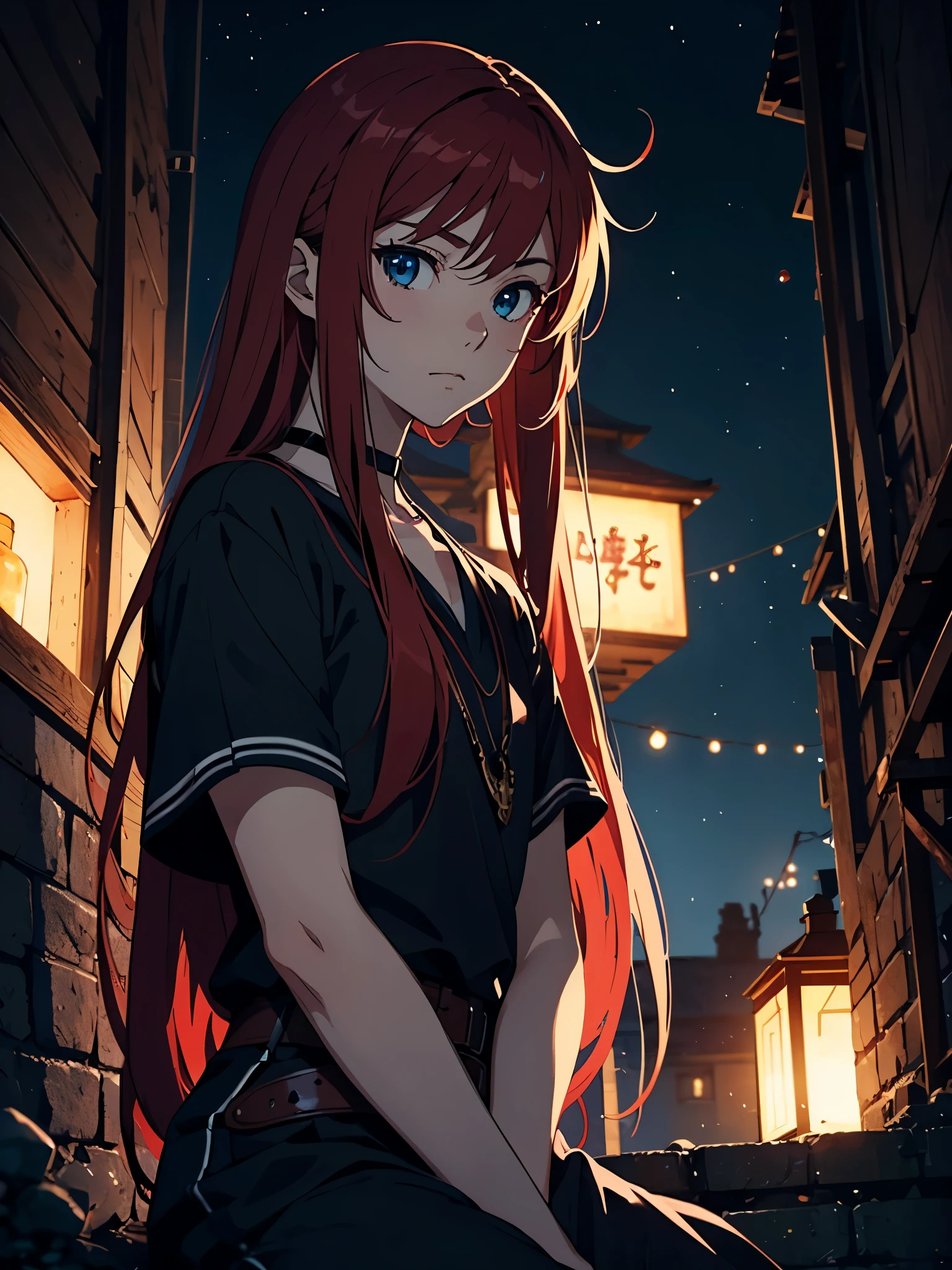 Noch mehr Anime Stil. Mehr anime. Mehr 2D. Clean. More anime. 2d. Glow. Red hair. More anime. male. Long hair. long red hair. boy, vikings. red hair. blue eyes. 火.