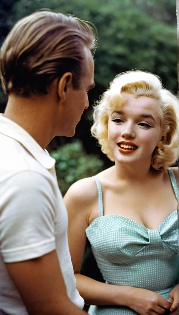 Actress Marilyn Monroe and Actor Marlon Brando as a couple
