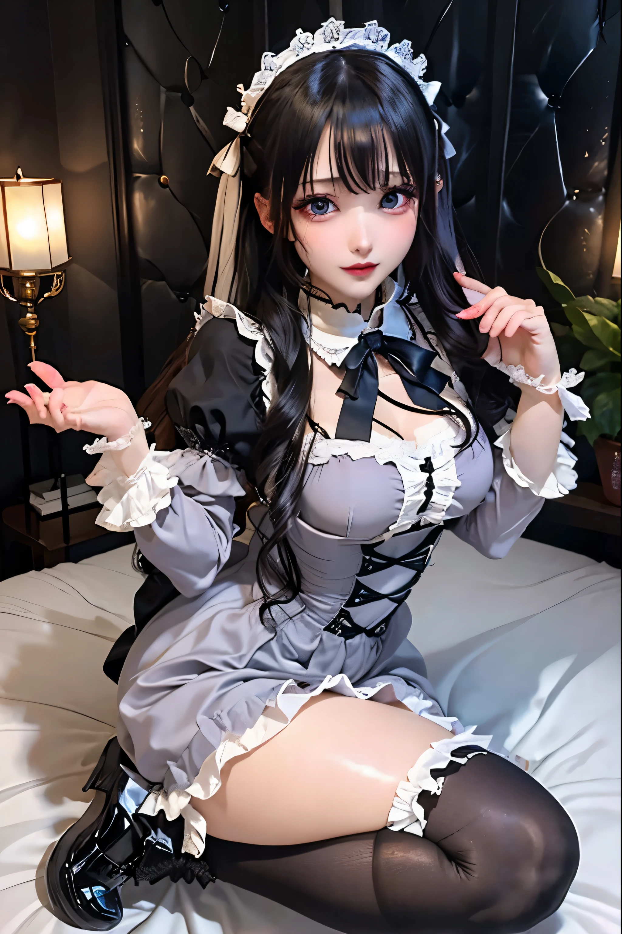 Hard Dark Gothic Makeup、Black dark eyeshadow、sad、Good skin radiance、Dark Gothicメイク、Dark smile、palace、The beauty of fragrance、24-years-old、Expression of intense sexual pleasure、Embarrassed look、Dark Gothic、Highest quality、Expression of sexual pleasure without pain、Drunk face、Purple maid outfit、Mysterious、noble、sexly、Loving smile、Twin tail hair、Right blue eye、Left eye is red、Super tempting pose、Platform Heel Shoes、Heavy makeup、Gothic Lolita clothes、Silver Hair、Long Hair Straight Hair、Cute Gothic Lolita Dress、Beautiful Face、elegant features、Attractive face、Stained glass background、Chest glistening with sweat、The room is dark、goth long dress、Bell Sleeves、Wizard Sleeve、Decadent look、Sexually excited expression、Glossy thighs wet with water、Thighs that are wet and shiny with oil、Background of a room full of roses、sad expression、Rose Maiden、The embroidery is pink、The dress has pink embroidery.、Thigh-high socks、Knee-high socks、Gentle expression、Dark black eyeshadow、Stained glass and rose background、thighs are a little thin、Female Duo、Female couple、dark church background、Stained glass、Black metal world、Dark Castle、Dark Room、Slender body、gothic long dress、Victorian dress、Small breasts、Hold the wine in your right hand、Hold the lantern in your left hand、pantyhose、The bed is covered with roses、Her thighs are shining with sweat、My body is wet and shiny、Lots of glitter on the thighs、sweating、My thighs are sticky from sweating、Sweat glistening on my thighs、The whole body is sweaty and shiny、I sweated a lot.、My thighs are sweaty、Wet thighy thighs are shining with sweat、A lot of sweat glistening all over the body、Slender body、Put your head on the pillow、Sleeping on a bed、Beautiful legs、Stretching legs、Lie down in bed、Lie on your back in bed、Thin legs、hold a candle、