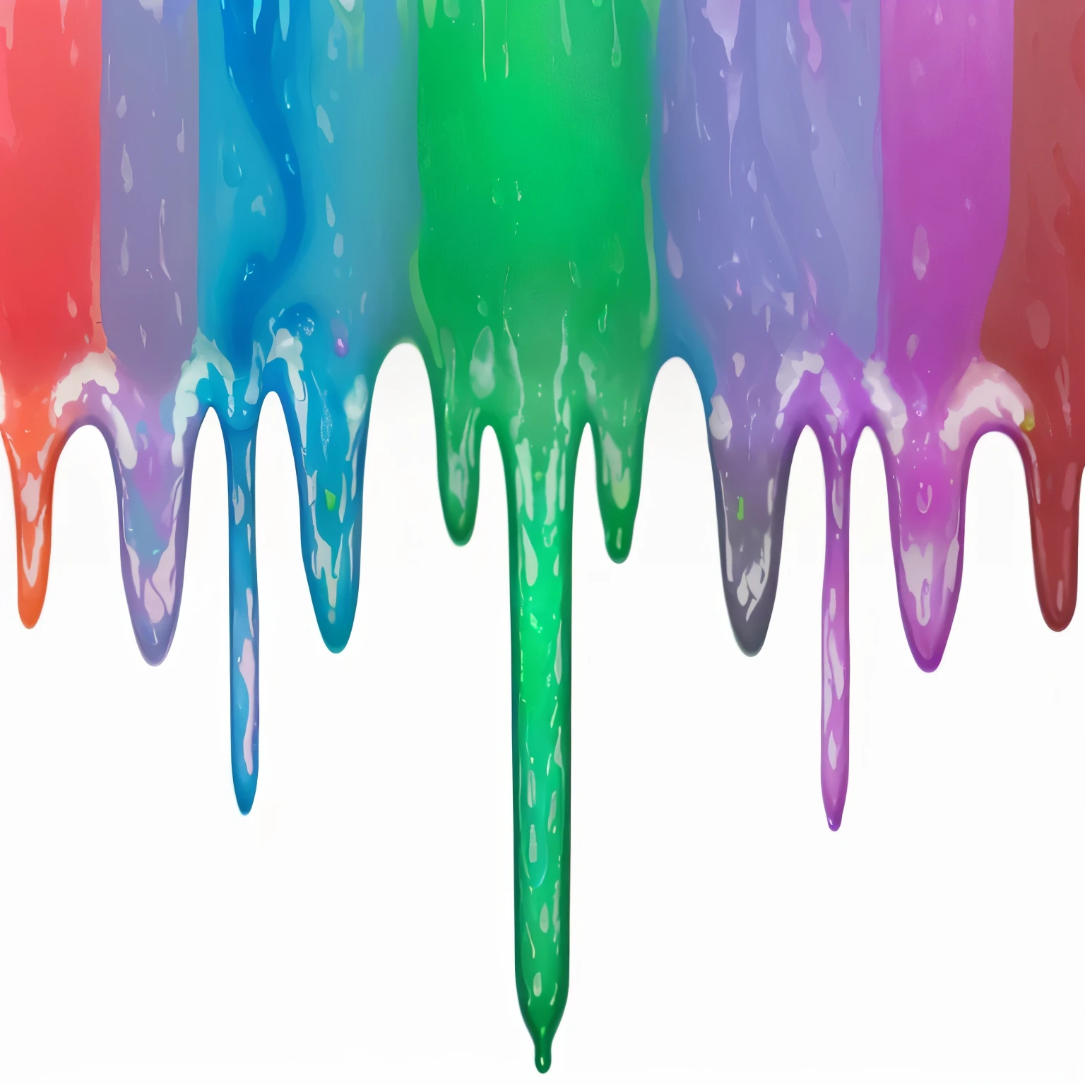 there is a photo of a colorful painting of a rainbow drip, Radiant Slime Trail, reptilian slime, ethereal eel, weed cutie mark, tentacles climb from the portal, green slime dripping, she has iridescent membranes, slime and tentacles, single tentacle, big tentacle sneaking, Viscoso, tatsumaki