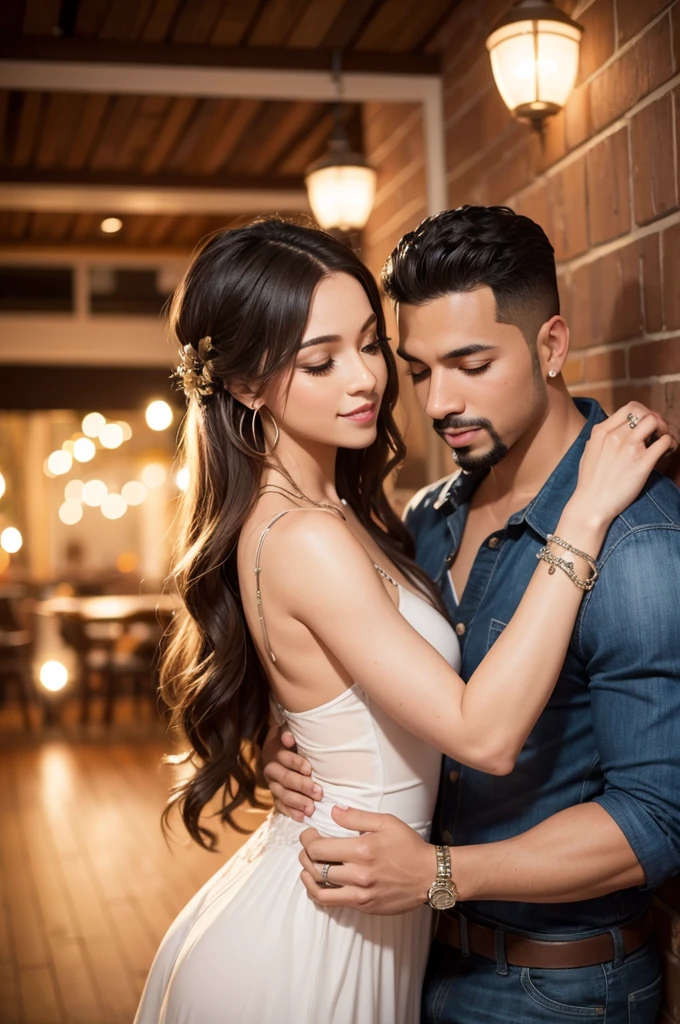 Create a couple dancing bachata 