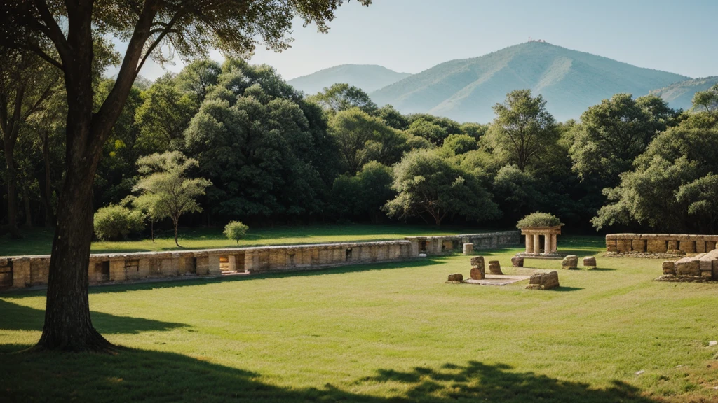 Scenes of serene landscapes and ancient Stoic philosophers]