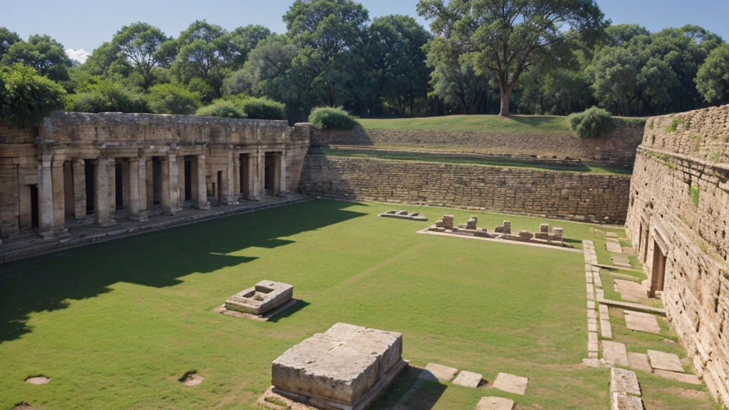Scenes of serene landscapes and ancient Stoic philosophers]