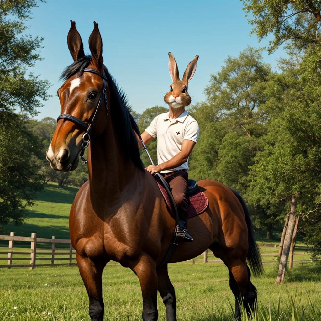 the rabbit the and the horse Cartoon picture