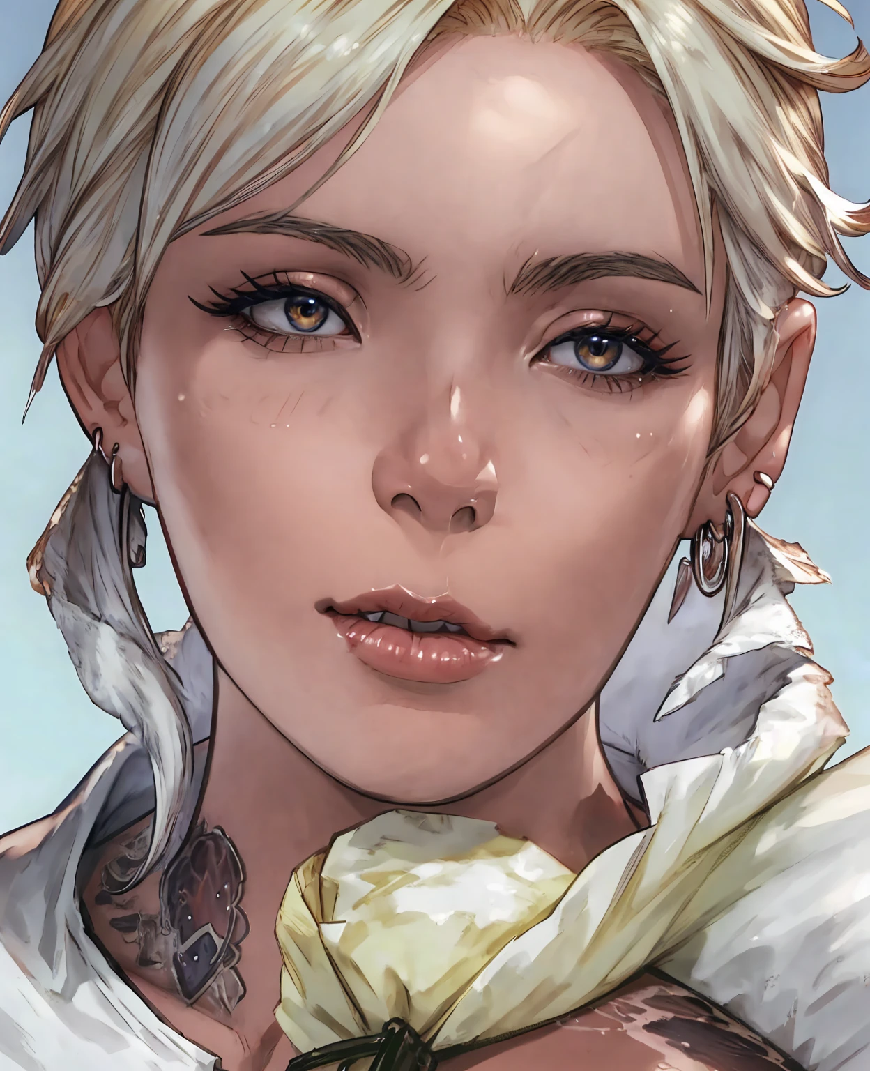 a young man, white slightly curly hair, yellow eyes, pale handsome face, beautiful detailed eyes, beautiful detailed lips, extremely detailed eyes and face, long eyelashes, realistic, photorealistic, photo-realistic:1.37, (best quality,4k,8k,highres,masterpiece:1.2),ultra-detailed,(realistic,photorealistic,photo-realistic:1.37),HDR,UHD,studio lighting,ultra-fine painting,sharp focus,physically-based rendering,extreme detail description,professional,vivid colors,bokeh,portrait