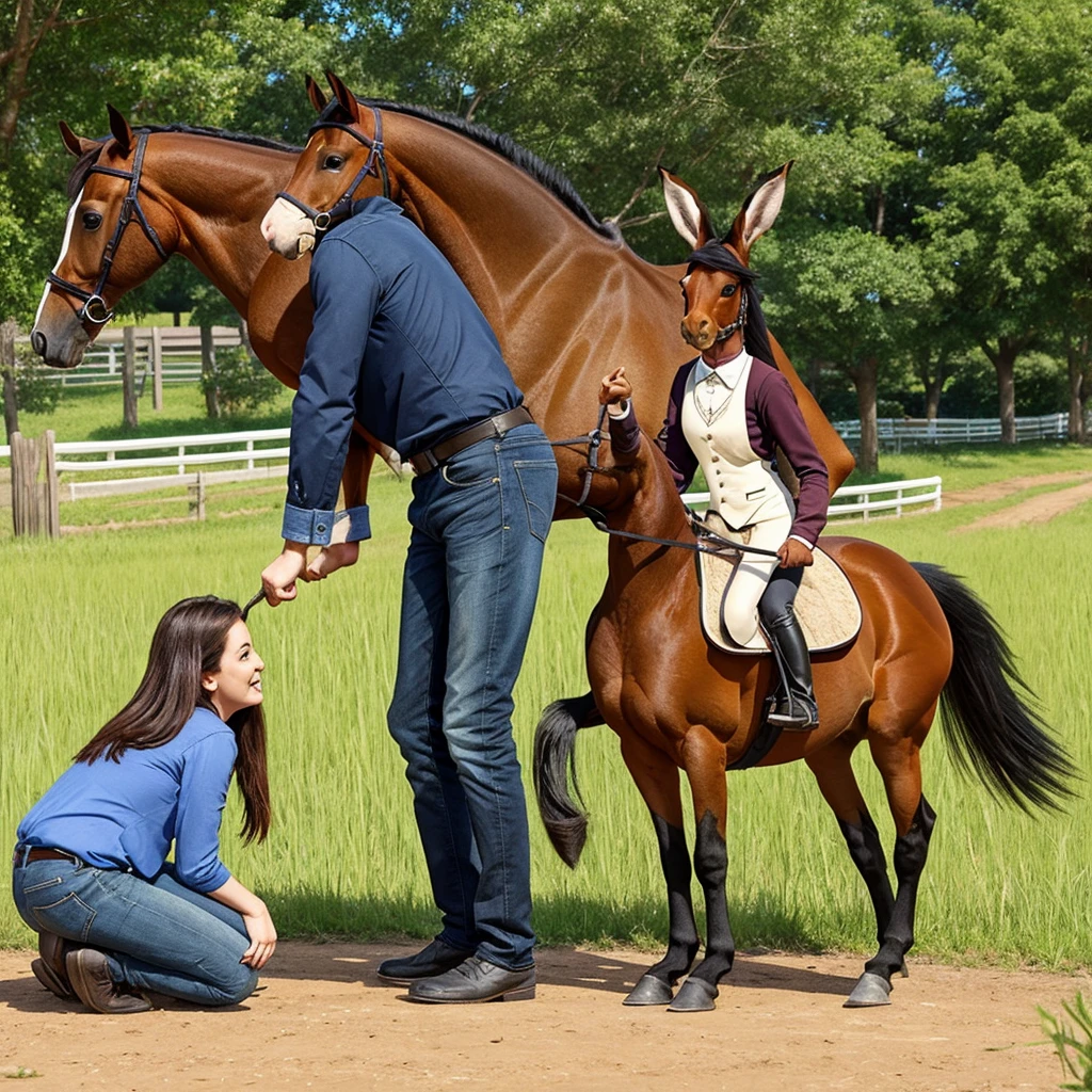 the rabbit the and the horse Cartoon