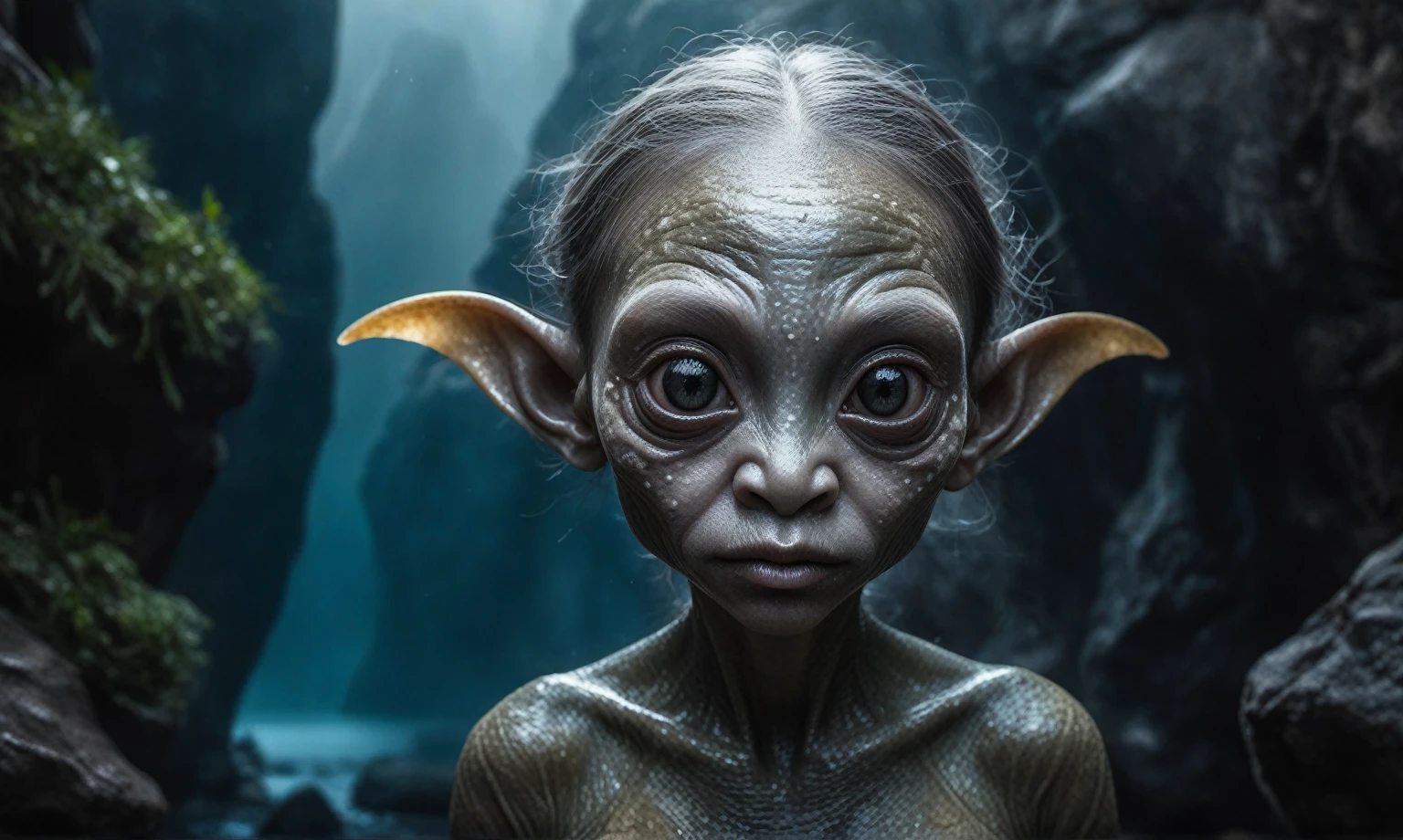 full body shot,beggar deep niobium paladium The Alien Entity,native italian babychild, wants eat,survival in criminal city of future, Technicolor,natural skin textures, hyper realism, hyper detailed,Extremely detailed,High contrast,Masterpiece,Realistic,Ultra Detailed, intricate details,realistic humid leather,extremly intricate,Epic Realistic, cinematic style,irina yermolova,high contrast,hdr,extremely detailed, deep night landscape,masterpiece,intricate details,faded,eyes extremely detailed, high detailed eyes,8k resolution,RAW,retina, Nikon Z9,China,orc,Li River in Guangxi Zhuang of China,tkt style, pointed ears，perfect, Elf，transition between two art styles, Ink painting to photorealism, Double contact, X-ray, Creative, vivid light, masterpiece, fantasy, Abstract, Surrealism, super detailed, high resolution, stop:35;(((creature with a spectral and ghostly appearance)). Her skin is pale, almost translucent,ancient rock paintings of the first people,sharkfish's leather
