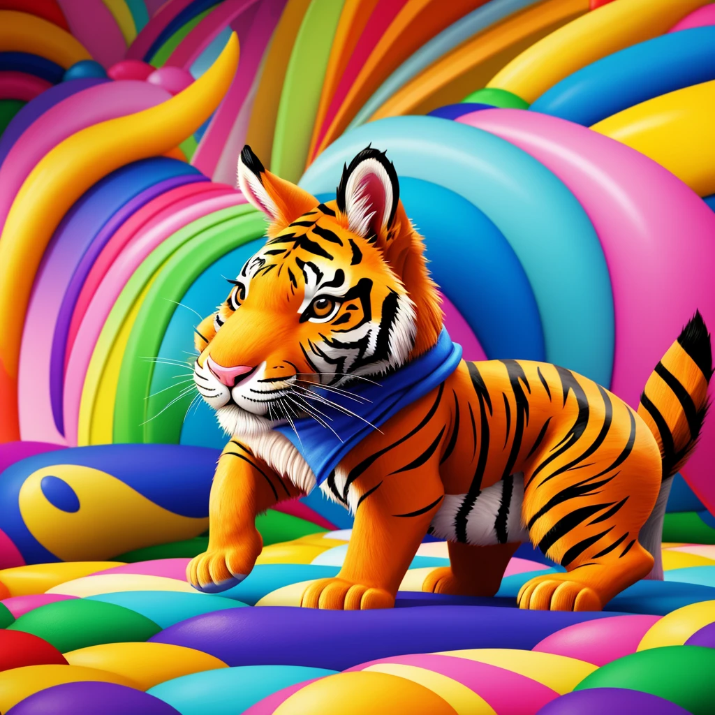 a cartoon rabbit, a cartoon tiger, a cartoon horse, highly detailed, vibrant colors, whimsical, dynamic composition, soft lighting, fantasy, cute, adorable, playful, expressive, dynamic poses, anthropomorphic, digital painting, illustration, colorful, detailed textures, lush background, storybook-like, dynamic composition, masterpiece, photorealistic