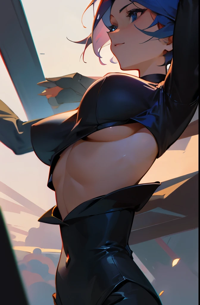 Medium breasts, showing breasts, open top