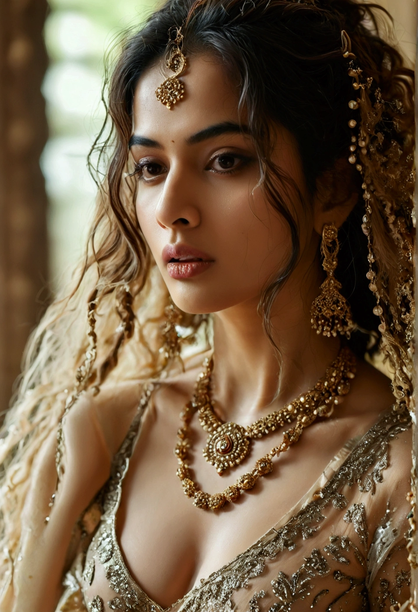 Urfi javed nude pic with long tick hair and smashing her two and moaning