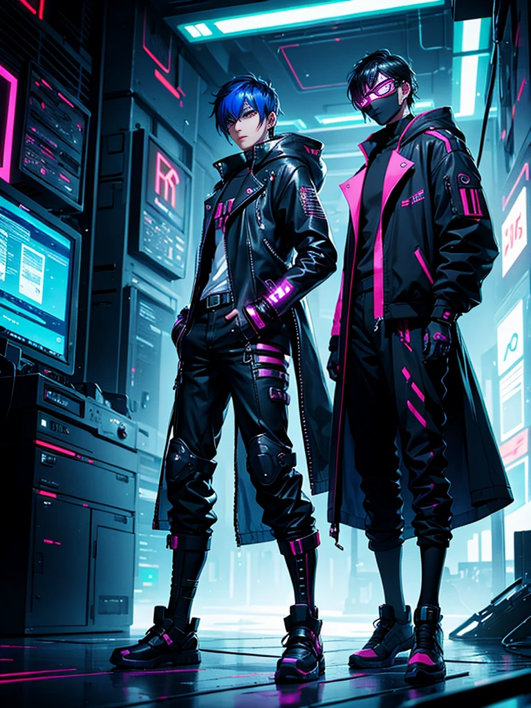 two cyber punk male characters