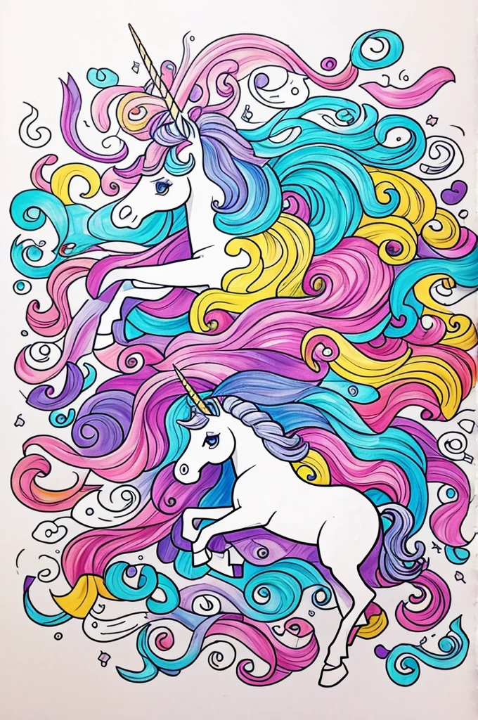 Unicorns to color 
