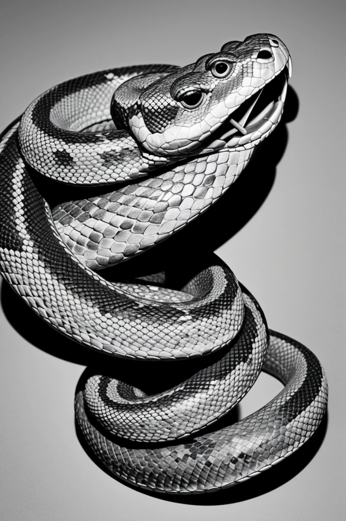 A logo with the head of a snake and a title "Nouz" in black and white