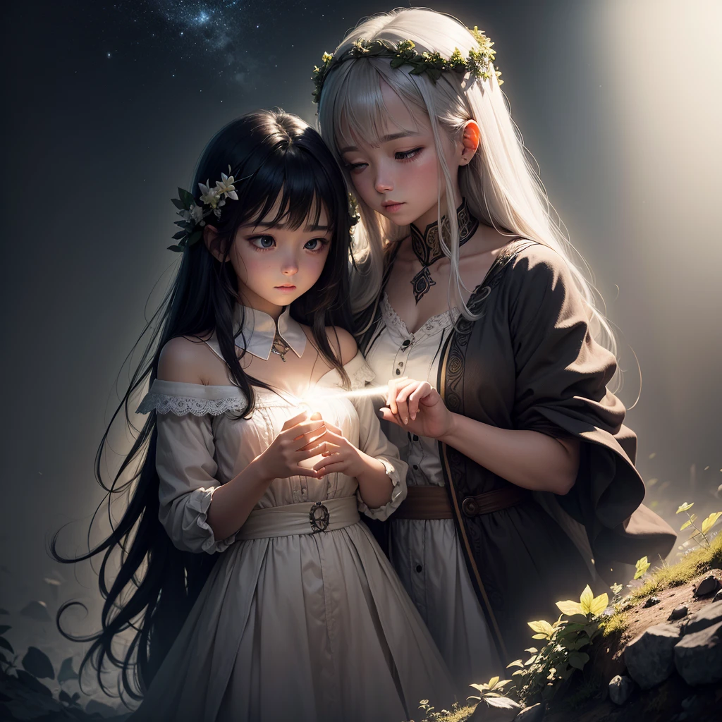 Light separating from darkness creation