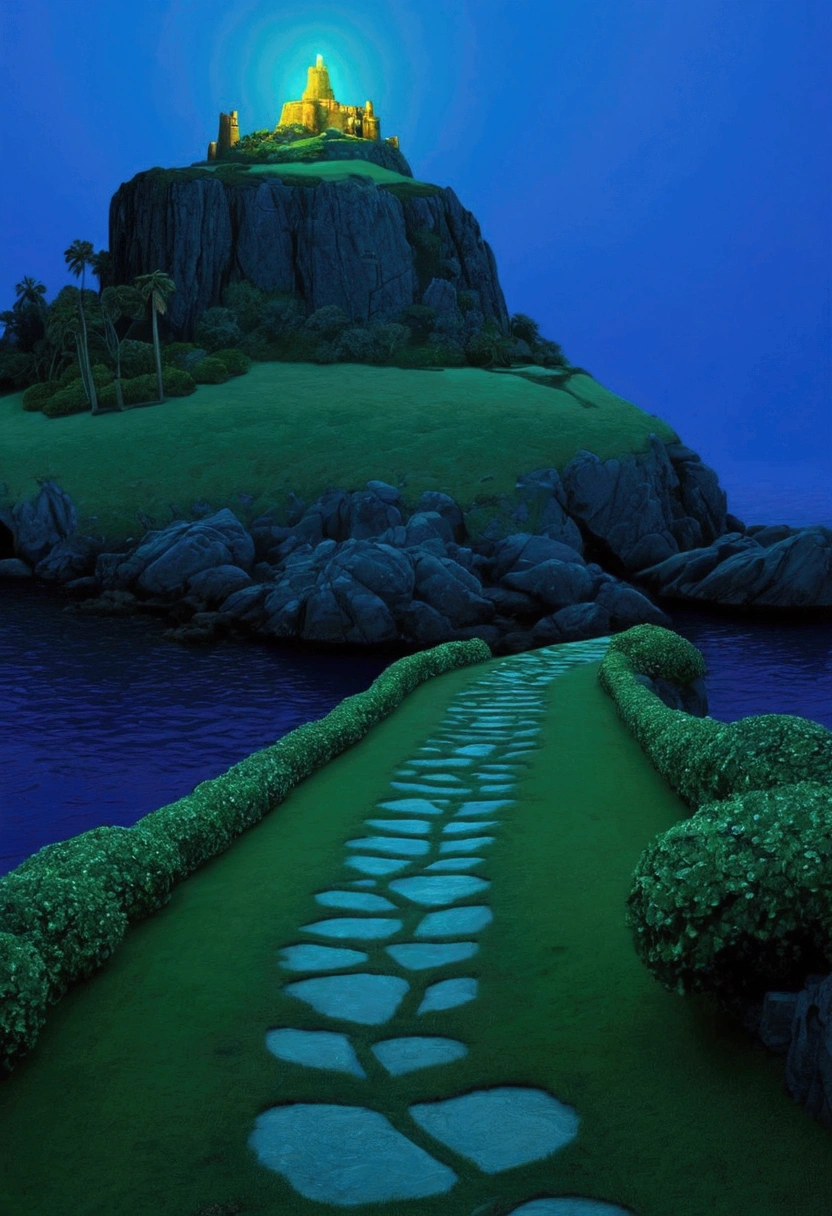 Mysterious Island, by Alexei antonov, cinematic still, (best quality, masterpiece), very aesthetic, perfect composition, intricate details, ultra-detailed, vivid colors