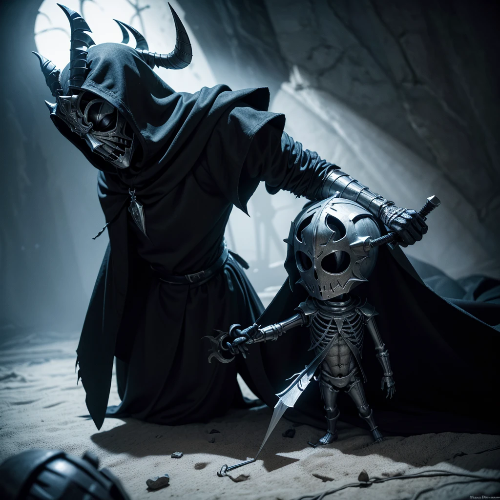 the player controls the Knight (The Knight), a small and mysterious being who ventures through the decadent kingdom of Hallownest. The Knight is characterized by its simple and enigmatic appearance: a skeletal figure with large white eyes, wearing a dark cloak and wielding a nail (a kind of sword). Though mute and seemingly emotionless, the Knight demonstrates unwavering willpower and a deep connection to the secrets of Hallownest. Your journey is full of challenges, Encounters with other unique creatures and discovering your own role in the kingdom&#39;s tragic history.