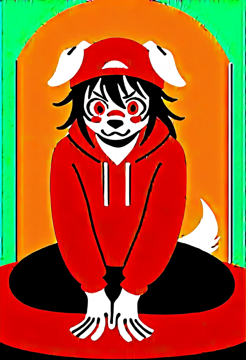 Solo, Female, (Anthro lynx, Brown fur, Long Brown hair, Pink eyes, Gold glasses, Maid shirt, Maid skirt), Detailed background, Kitchen background, Sitting down on countertop, Hands in front, Hands tied up with tape, Tape mouth gag, Legs tied up with tape