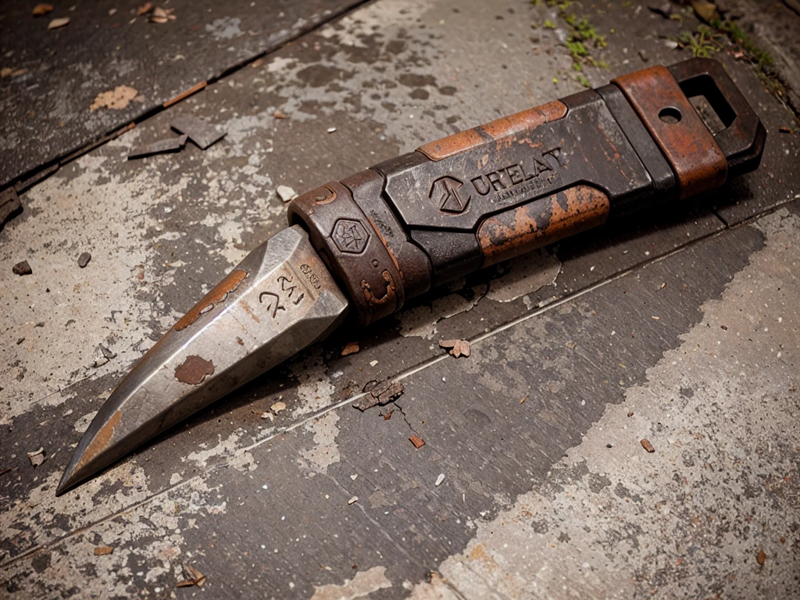 A rust-covered monkey wrench lies forgotten, its surface grimy and worn from years of hard use. In a stunning photograph, every crack and speck of dirt is captured in exquisite detail, showcasing the tool's rugged appearance. Despite its age and neglect, the wrench still exudes a sense of rugged functionality, ready to tackle any job thrown its way. The image skillfully conveys the beauty found in the ordinary, inviting viewers to appreciate the simple yet intricate nature of everyday objects