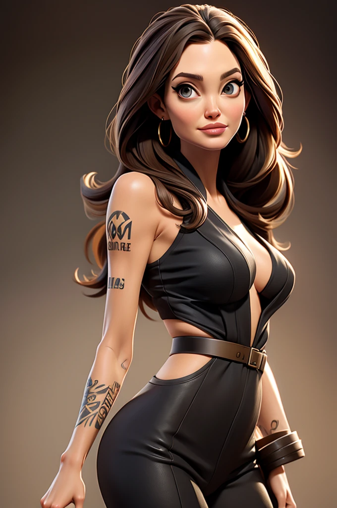 angelina jolie, long hair