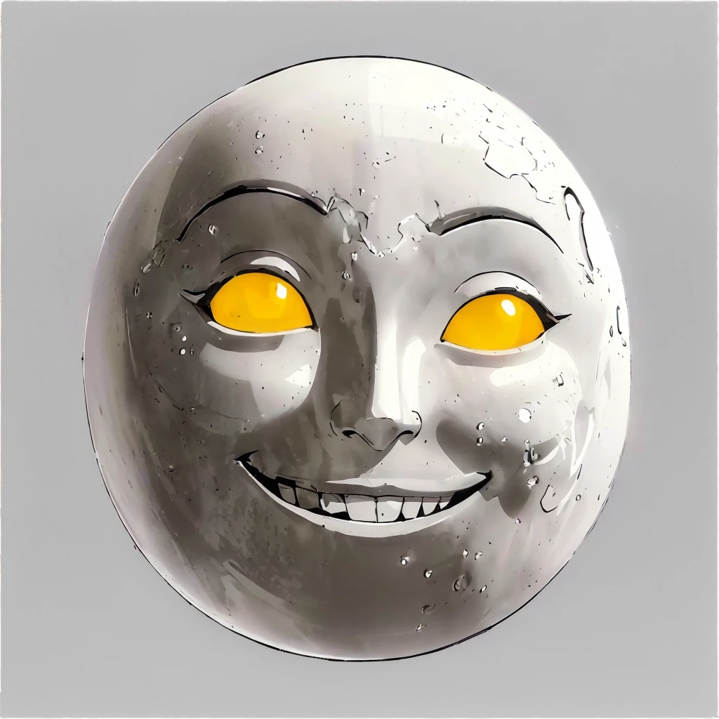 there is a cartoon officer with a face that has yellow eyes, evil smile y ojos brillantes, officer light fish eye illustrator, with bright yellow eyes, officer, big eyes and menacing smile, the officer cast on the man, evil smile espeluznante, mean affected smile, creepy smile, officer behind him, very detailed winking face, evil smile, affected smile