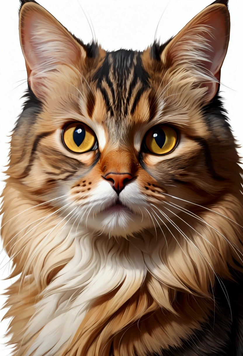 a portrait of a cat, close up shot, masterpiece, best quality, vector image