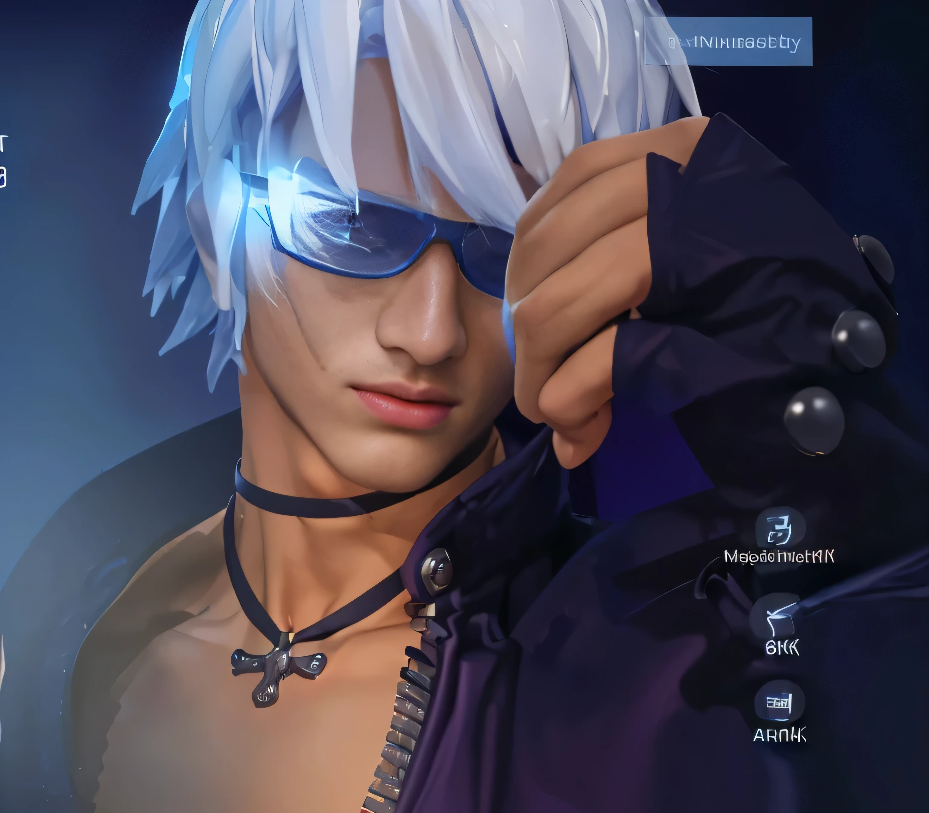 ((Best quality, 8k, Masterpiece :1.3)), upper bod, Sharp focus :1.2, handsome man perfect figure, Highly detailed facial and skin texture, Detailed eyes, Double evelids Interir view, ferpect lighting, Glowing skin,