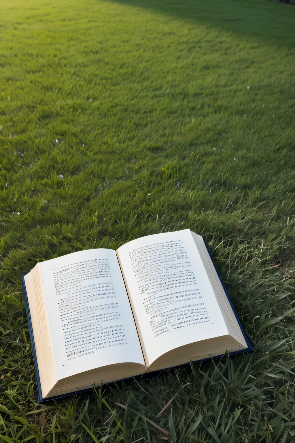  a book on a green lawn 