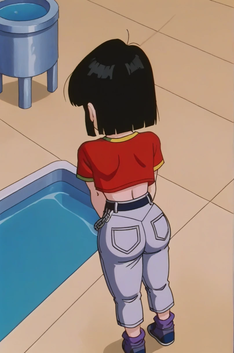 fountain_cheered up, score_9, score_8_above, score_7_above, cheered up screencap,8k, absurd resolution,
Pan \(Dragon Ball\), 1 girl, alone, looking at the viewer, short hair, black fur, session, whole body, black eyes, denim, NSFW, naked, sexy ass, retro artStyle, female, v shaped eyebrows, from below, rock, diaphragm, clavicle, 1990s \(Style\)medium chest, showing buttocks, 2nalgas, perfect anatomy, skimpy clothing, medium breasts, medium rear, unclothed, gran sexy ass, Wide hips, blacked
