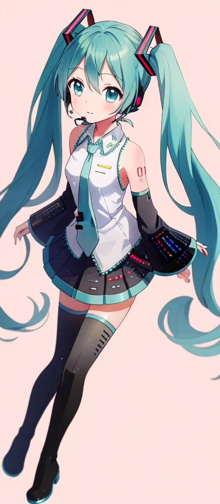 one girl, Hatsune Miku, vocaloid