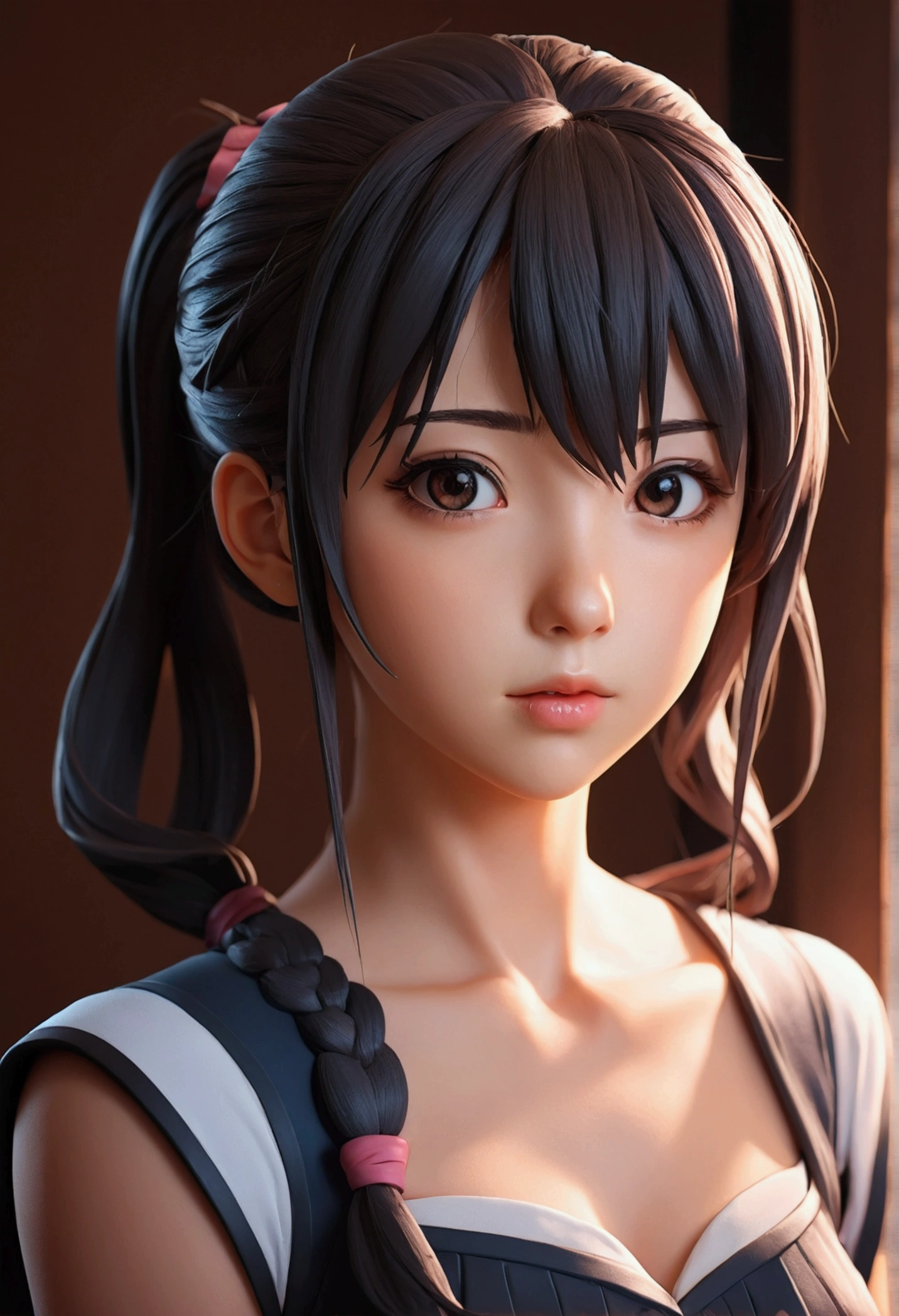 girl anime cartoon bust