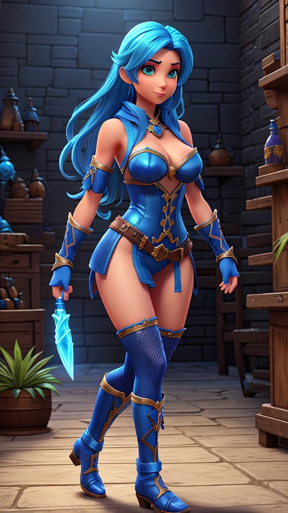 Metin2 Online mmorpg game  , sexy Warrior Female Character presentation , unique skills presentations ,high quality skill effects ,fishnets stockings , young , sexy costume , female warrior costume ,sexy big tits ,blue,blue,blue