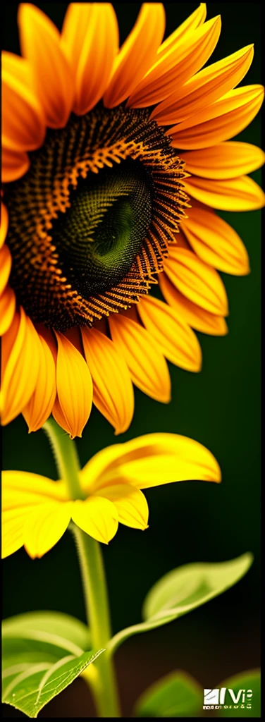 1.3d sunflower hdr, details, hyperdetailed:1.2), Vignette, centered background blur 