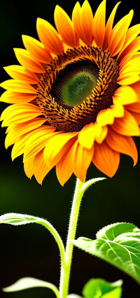 1.3d sunflower hdr, details, hyperdetailed:1.2), Vignette, centered background blur 