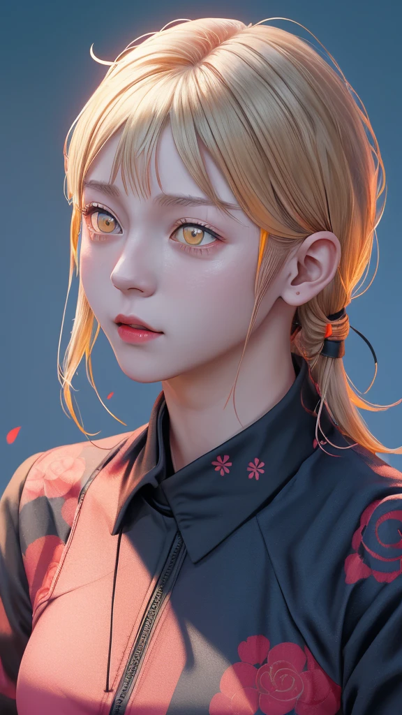 (( Maki zenin )) de ((Jujutsu kaisen,)) Maki Zenin from Jujutsu Kaisen, maku Zenin style clothes, pretty face, yellow eyes, pink lips, high nose, dark blue clothes, big breasts,melhor resolução,melhor qualidade,4K, detalhada
