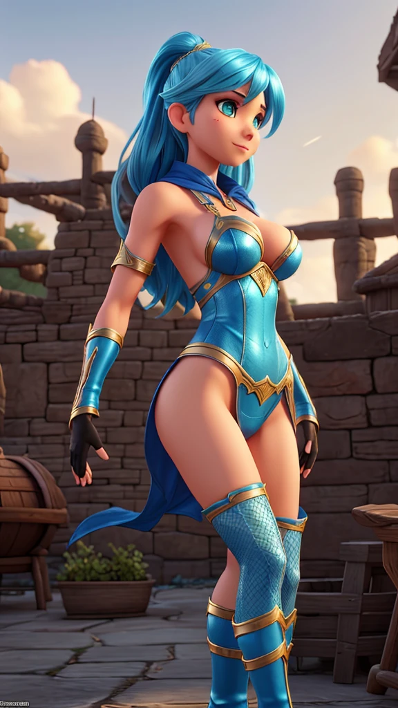 Metin2 Online mmorpg game  , sexy Warrior Female Character , unique skills presentations ,high quality skill effects ,fishnets stockings , young , sexy costume , female warrior costume ,sexy big tits ,blue,blue,blue,golden,silver,golden,empty handed ,gesturing blowjob ,golden, silver ,sexy ,provocative ,spiderweb patern fishnets , side view .