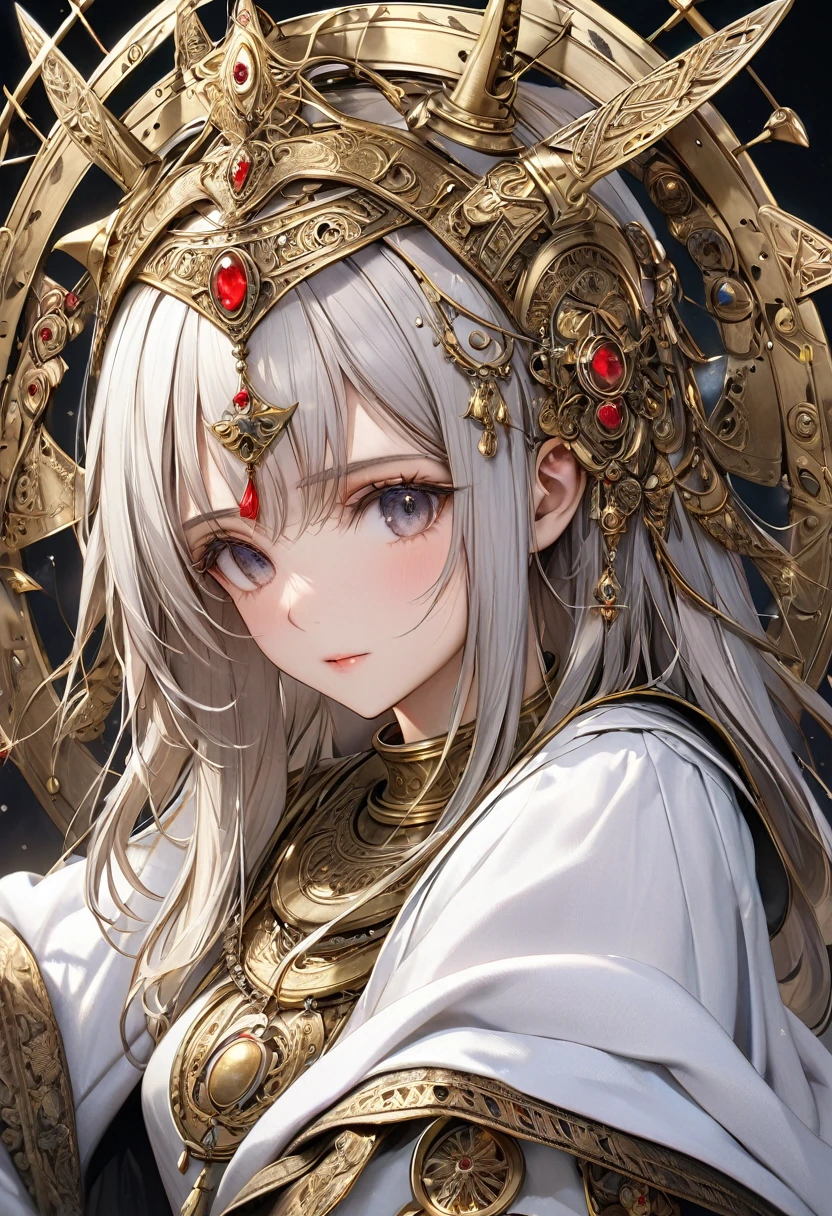 masterpiece, 8k, best quality, highly detailed, a circlet made of brass & cotton