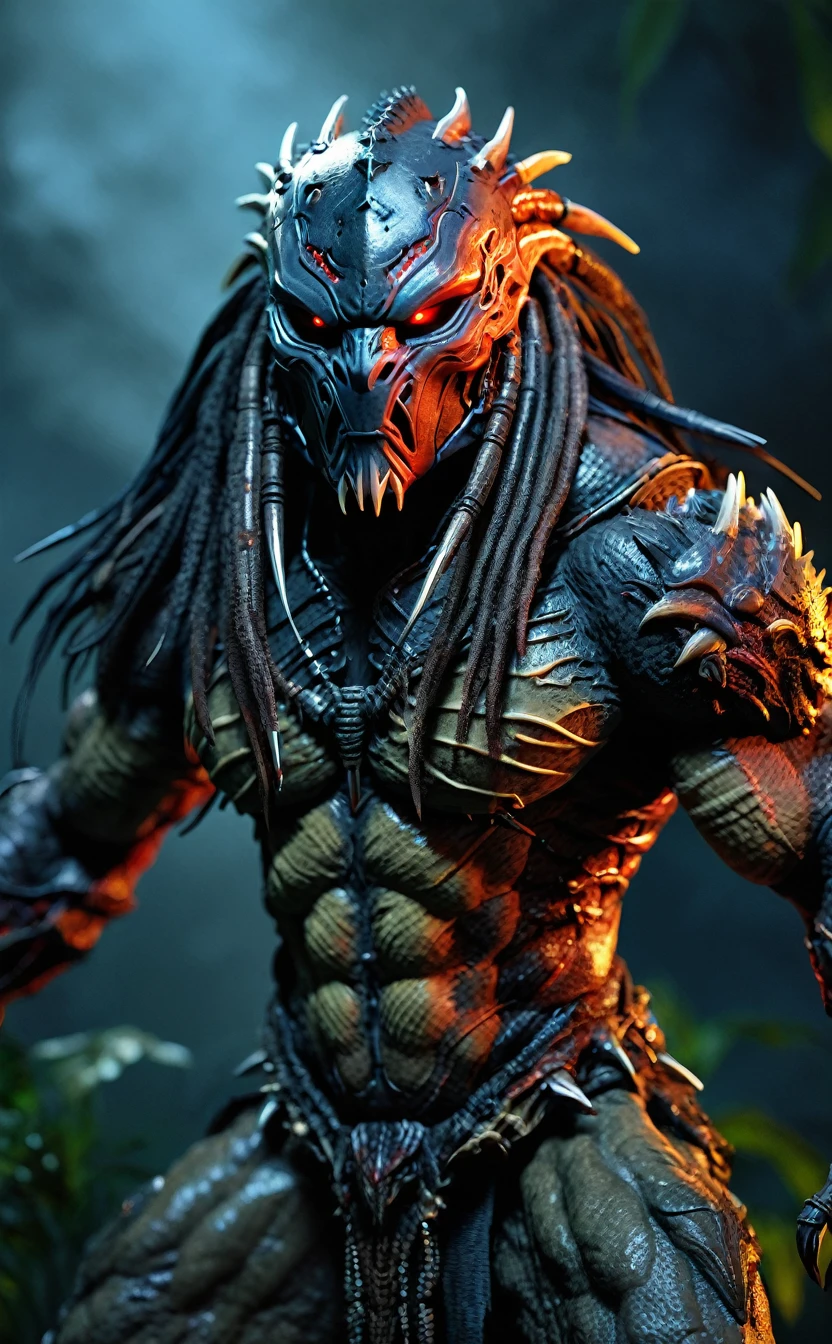 Dark fantasy demonic predator,View your viewers,photograph,超detailed,detailed,8k best quality,Realistic,8k,Fine details,