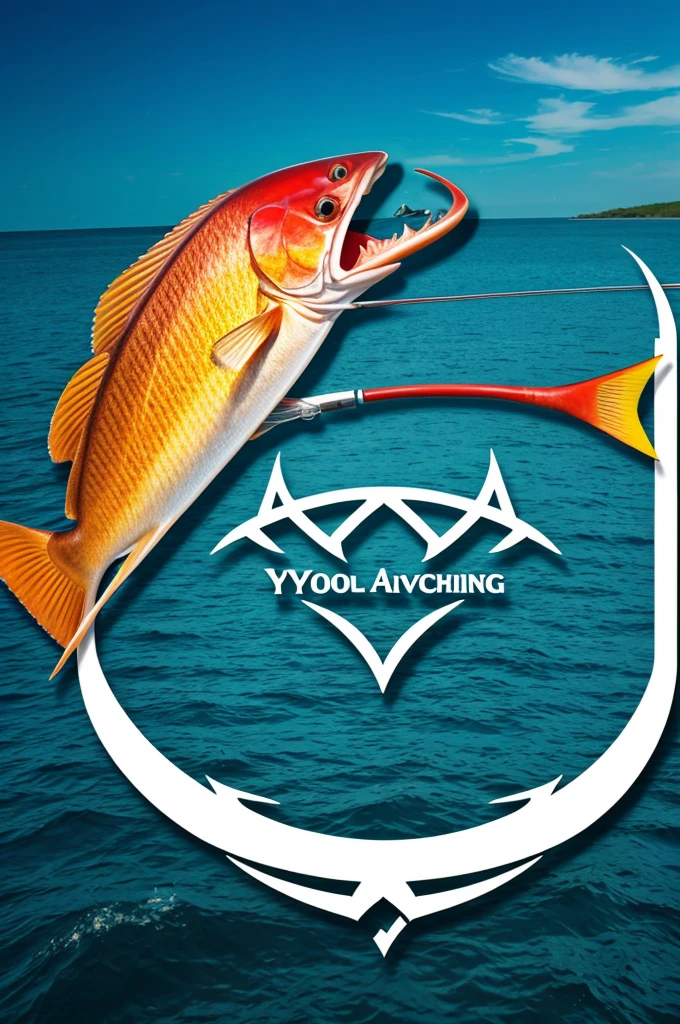 A sport fishing and diving logo that includes the word yoni