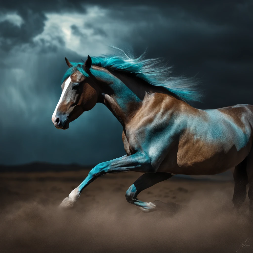 Ghost mustang horse