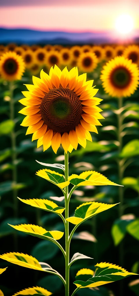 1.3d sunflower hdr, crystal shapes details, hyperdetailed:1.2), Vignette, centered, background blur, 4k ultra uhd 