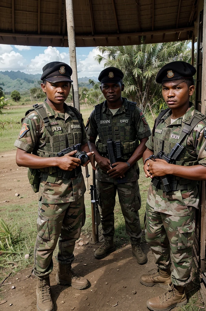 Photo of 15 Papua Mobile Brigade troops