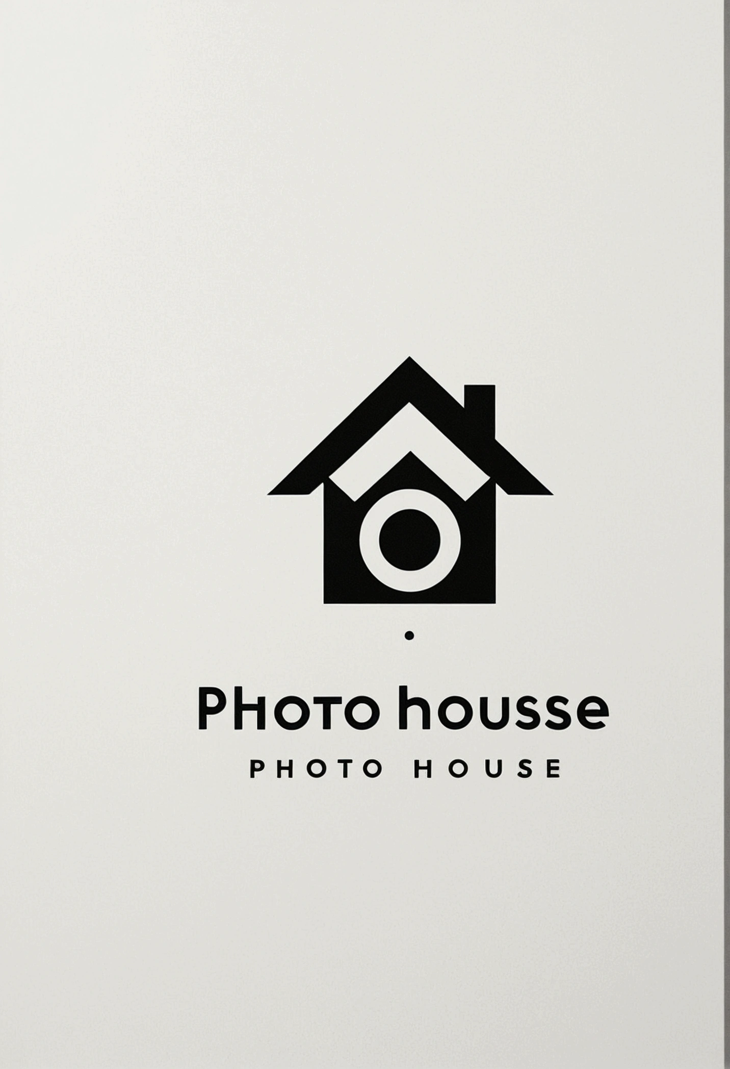 a minimal logo of photo house