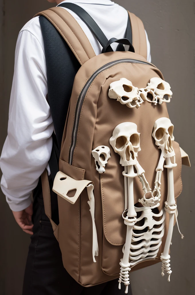 Backpack made with bones